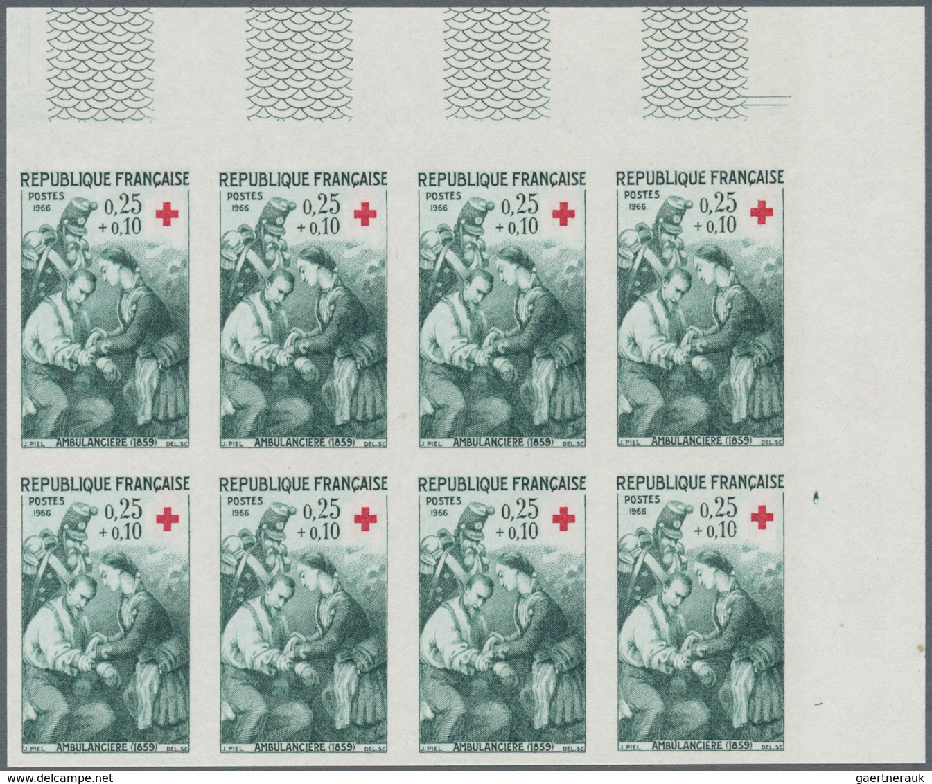 Thematik: Rotes Kreuz / Red Cross: 1966, FRANCE: Red Cross Set Of Two (nurses In 1859 And 1966) In I - Croix-Rouge