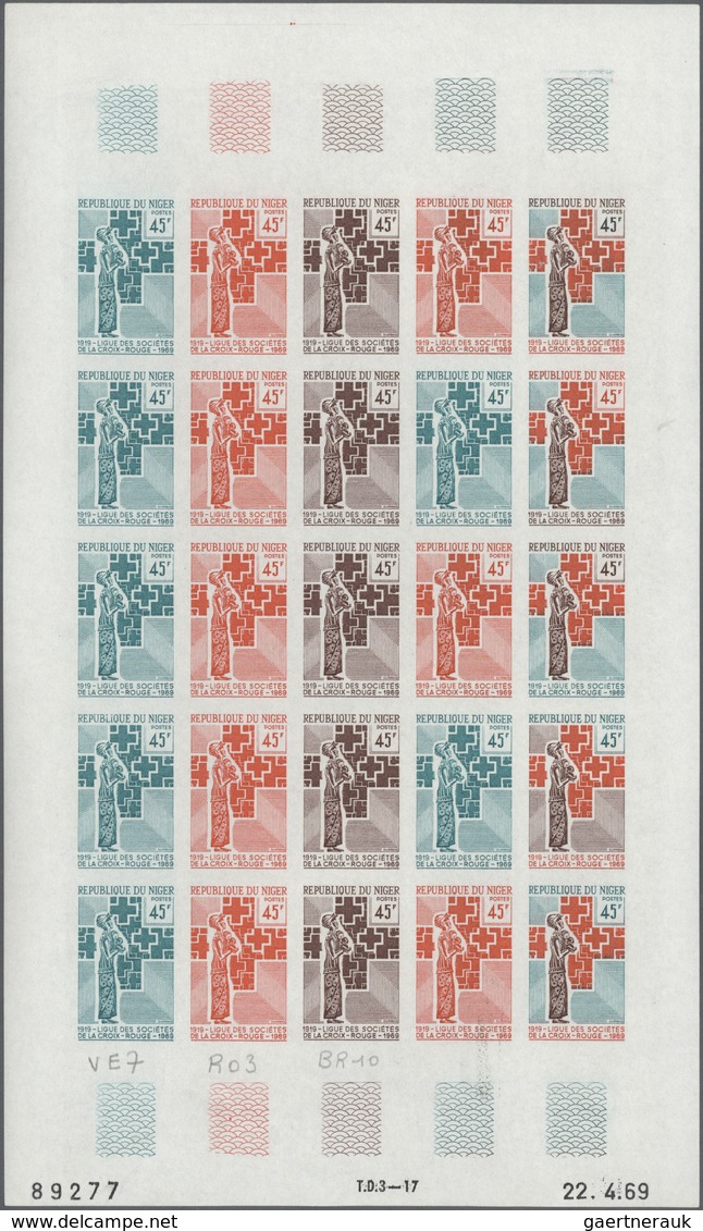 Thematik: Rotes Kreuz / Red Cross: 1969, Niger. Complete Set "50th Anniversary Of The League Of Red - Rotes Kreuz