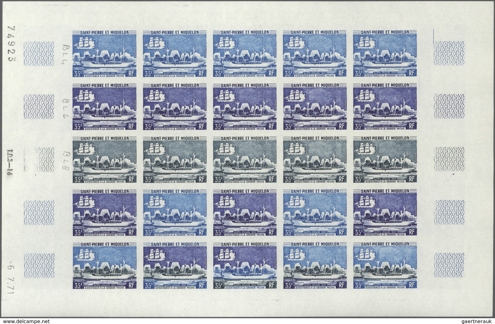 Thematik: Schiffe / Ships: 1971, St. Pierre & Miquelon. Complete Set "Fishery Protection Vessels" (4 - Schiffe