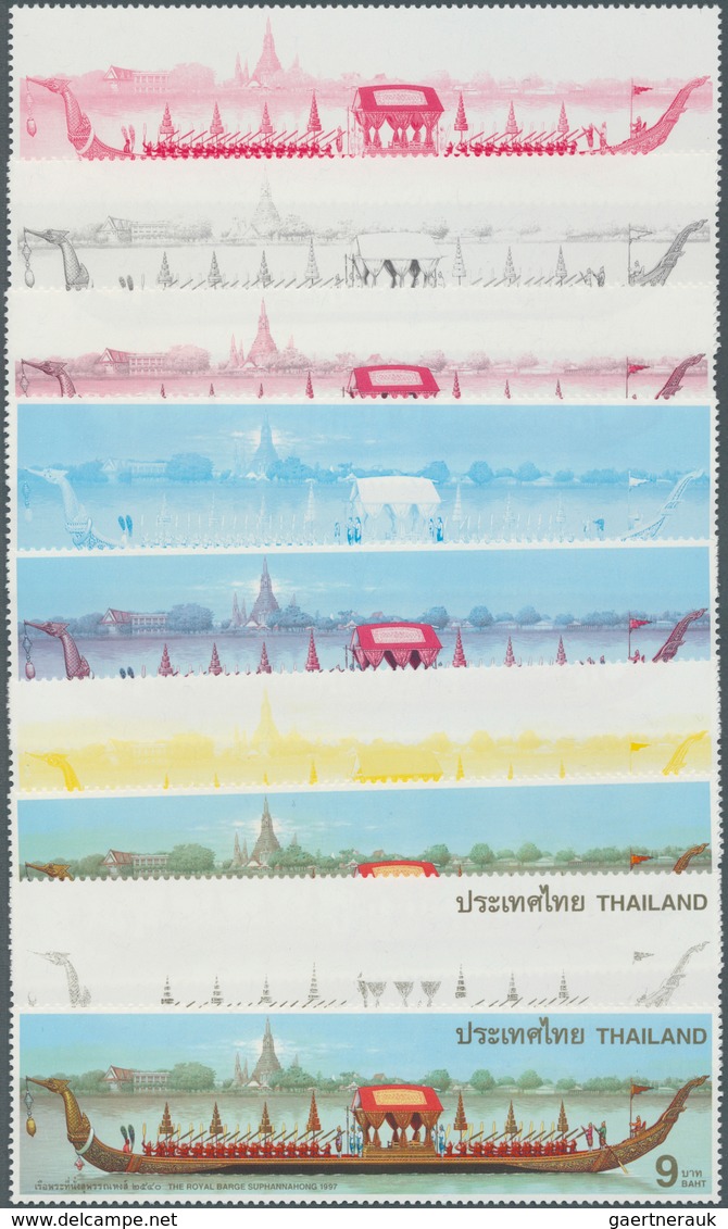 Thematik: Schiffe / Ships: 1997, Thailand. Progressive Proof (9 Phases Inclusive Unbilled Original) - Schiffe