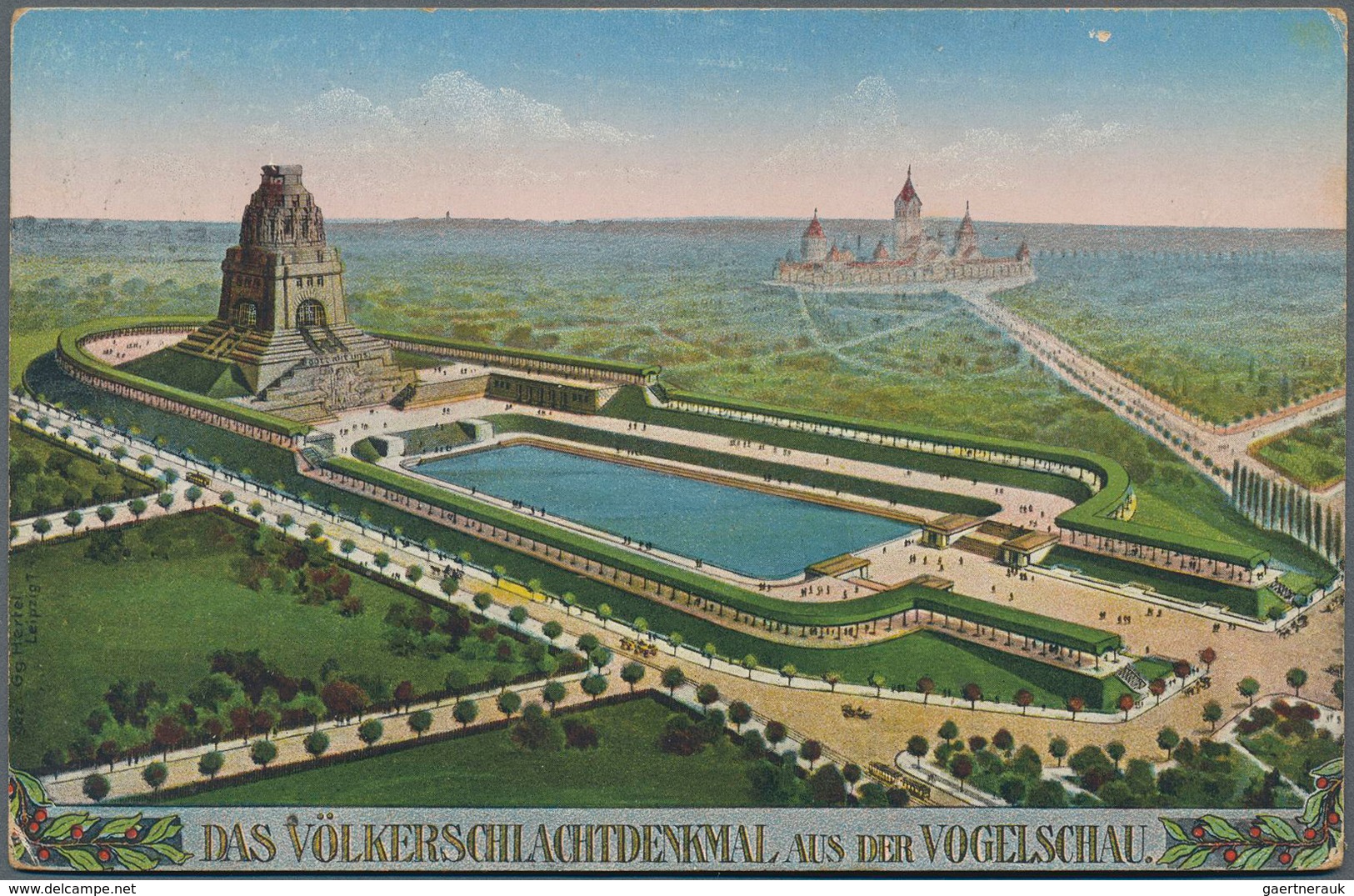 Thematik: Sport / Sport: 1913, Ansichtskarte Leipzig Völkerschlachtdenkmal Mit 2-mal 5 Pfg. Germania - Autres & Non Classés