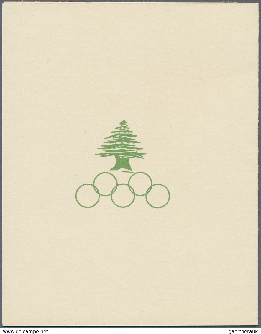 Thematik: Sport / Sport: 1959, Libanon, 3rd Mediterranean Sport Games, Souvenir Sheet Without Value - Autres & Non Classés