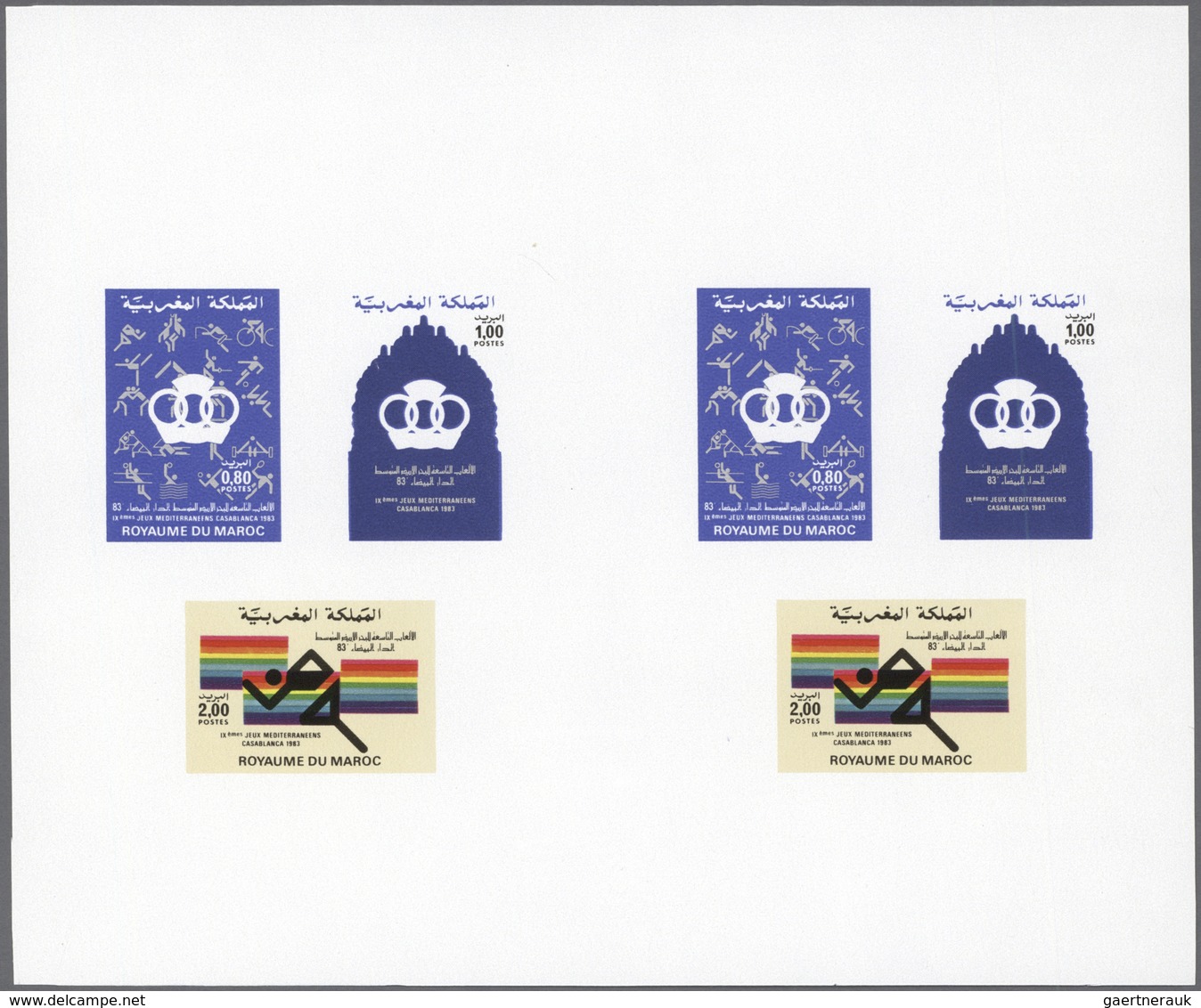 Thematik: Sport / Sport: 1983, MAROKKO: Mediterranean Games In Casablanca Pair Of Miniature Sheets I - Autres & Non Classés