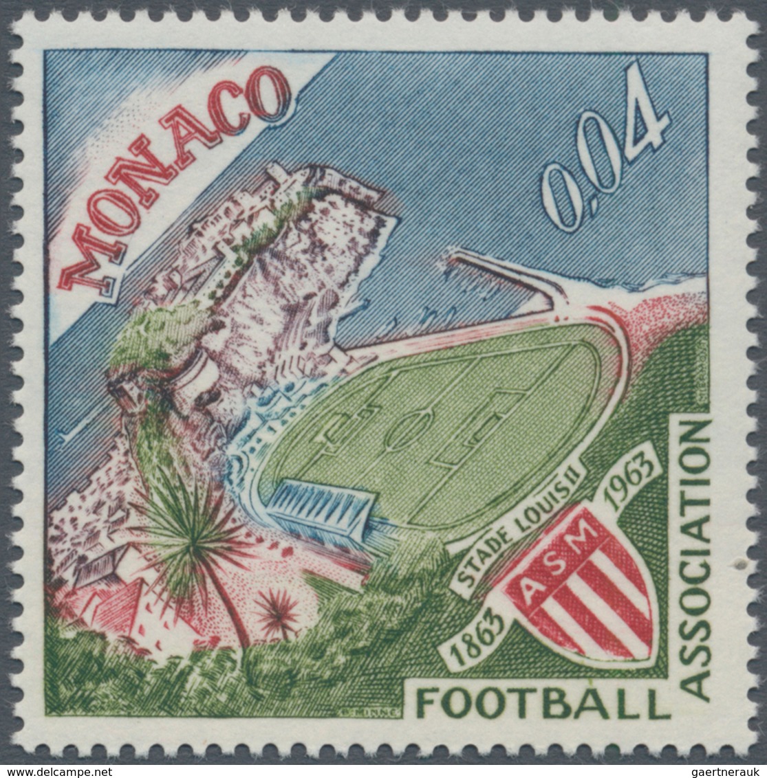 Thematik: Sport-Fußball / Sport-soccer, Football: 1963 Monaco, 0,04 F Centenary Of Football Associat - Sonstige & Ohne Zuordnung