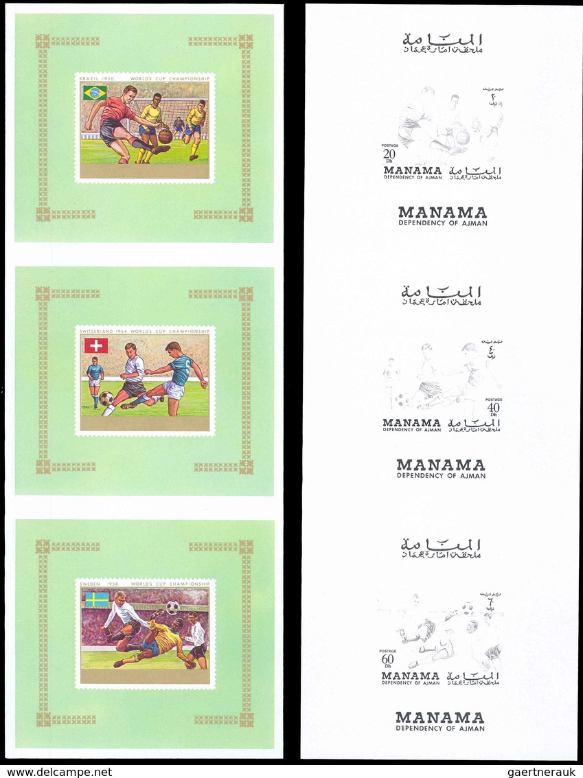 Thematik: Sport-Fußball / Sport-soccer, Football: 1971, Ajman, SOCCER WORLD CUP CHAMPIONSHIPS - 8 It - Autres & Non Classés