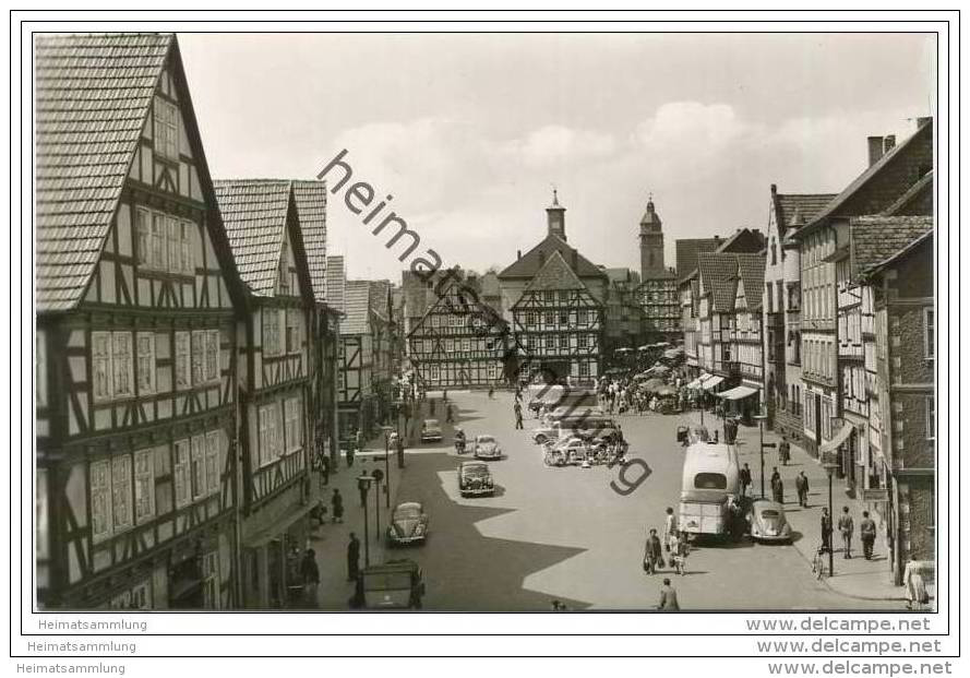 Eschwege - Marktplatz Mit Altem Rathaus - Foto-AK 60er Jahre - Eschwege