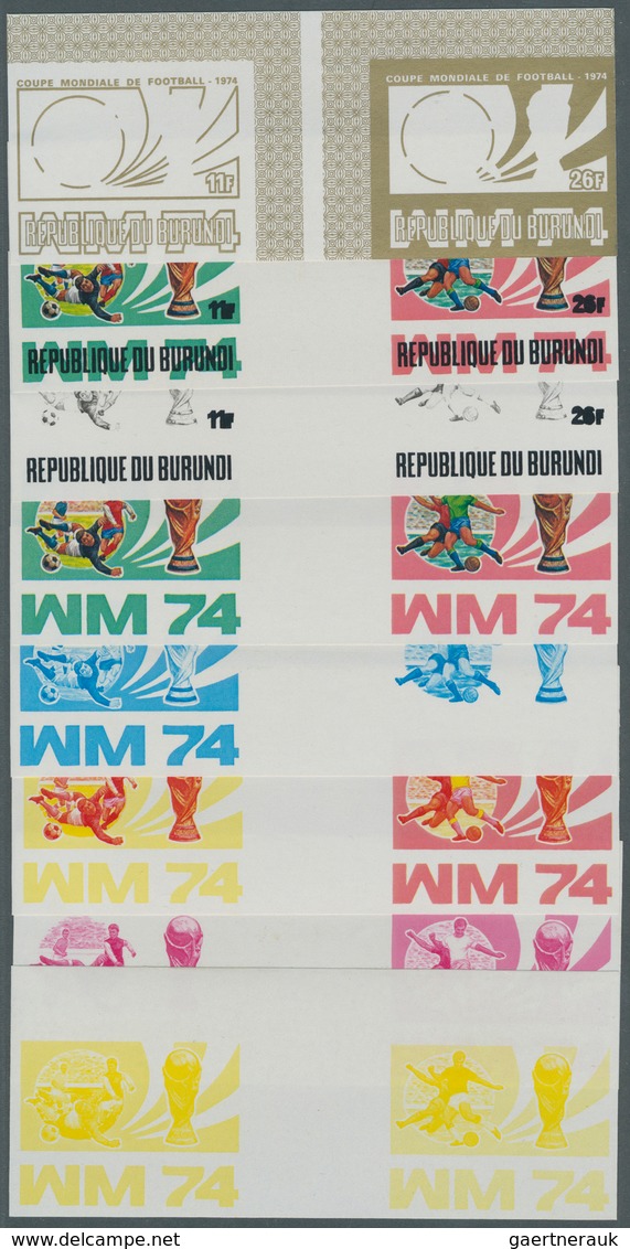 Thematik: Sport-Fußball / Sport-soccer, Football: 1974 SOCCER WORLD CUP GERMANY - 8 Items; Burundi, - Sonstige & Ohne Zuordnung