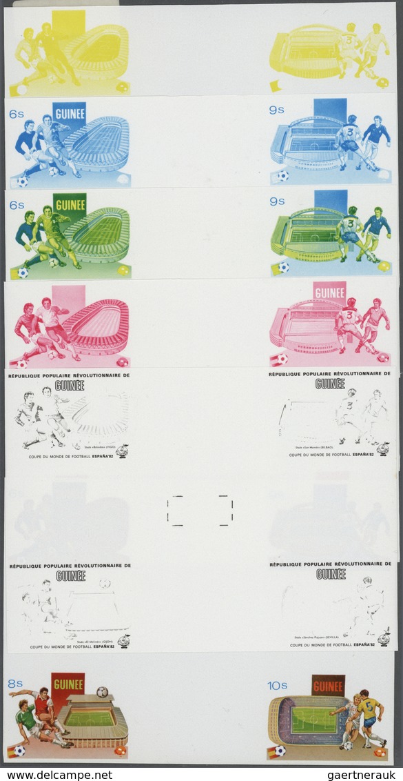Thematik: Sport-Fußball / Sport-soccer, Football: 1982, SOCCER WORLD CUP SPAIN '82 - 6 Items; Guinea - Other & Unclassified