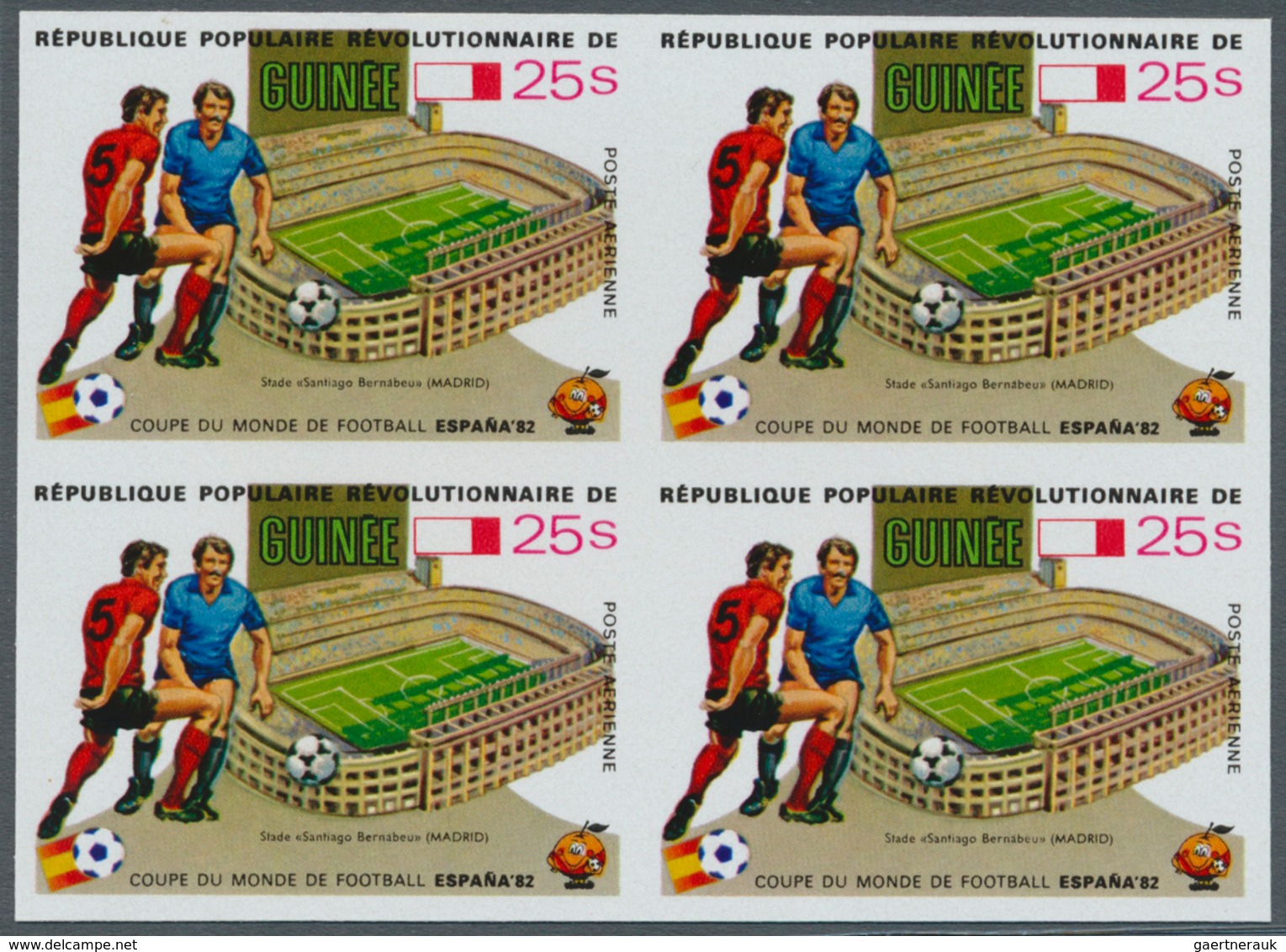 Thematik: Sport-Fußball / Sport-soccer, Football: 1982, SOCCER WORLD CUP SPAIN '82 - 7 Items; Guinea - Autres & Non Classés