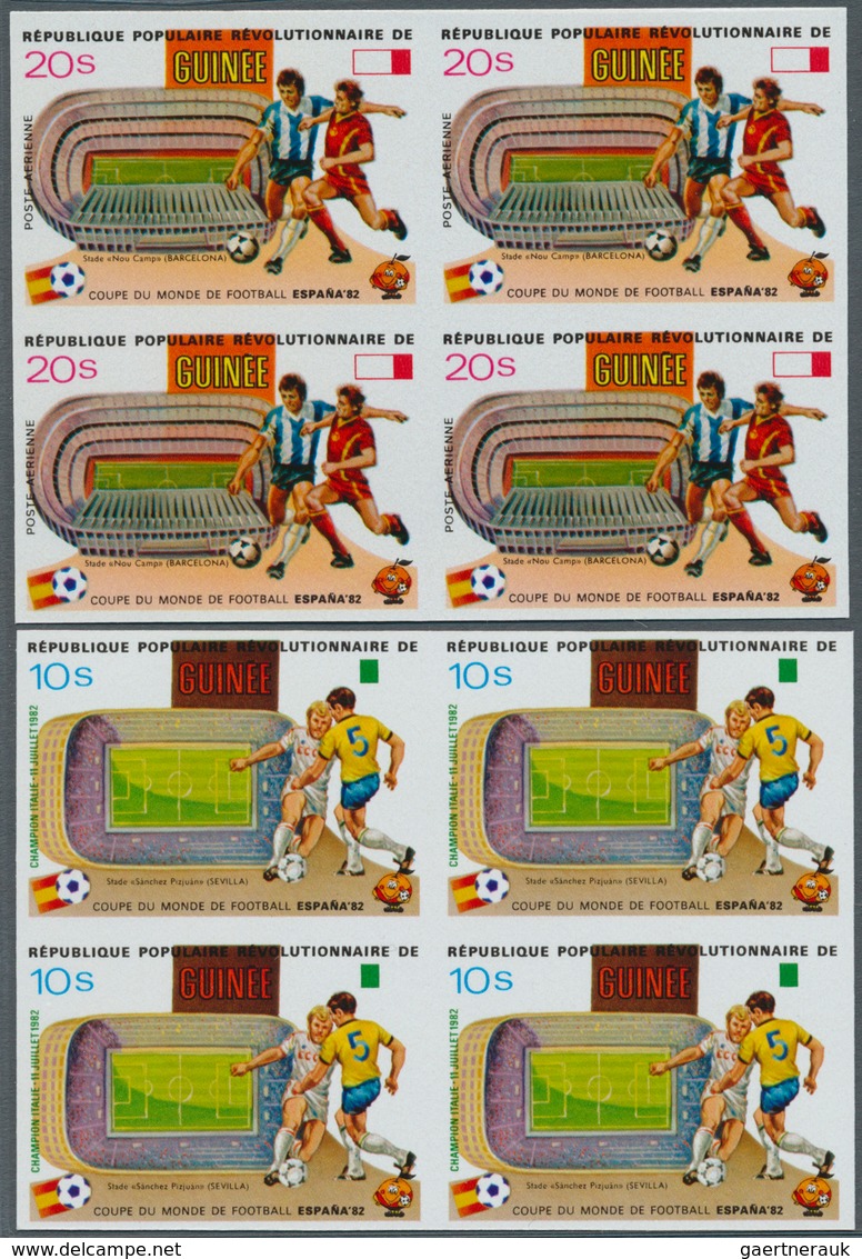 Thematik: Sport-Fußball / Sport-soccer, Football: 1982, SOCCER WORLD CUP SPAIN '82 - 7 Items; Guinea - Other & Unclassified