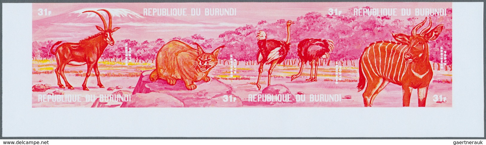 Thematik: Tiere- exotische Tiere / animals-exotic animals: 1971, African Animals - 6 items; Burundi,