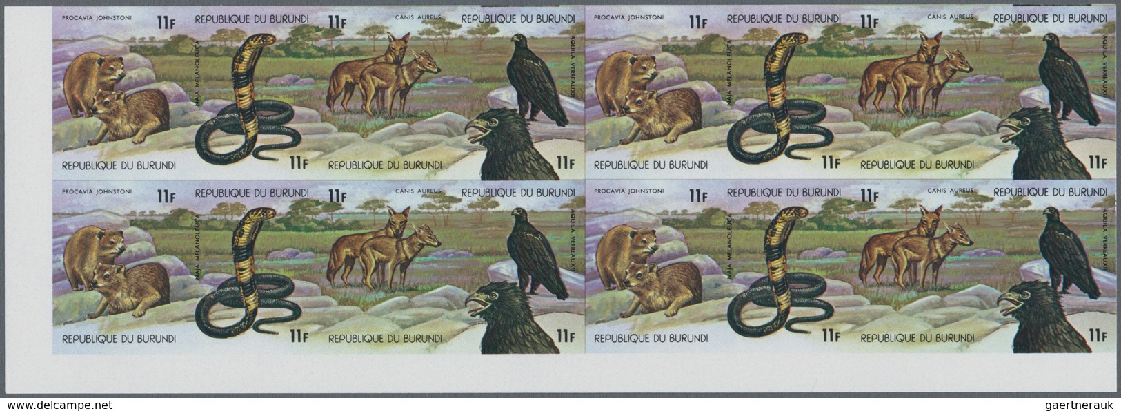 Thematik: Tiere, Fauna / Animals, Fauna: 1977, BURUNDI: African Animals (antelope, Elephant, Zebra, - Autres & Non Classés