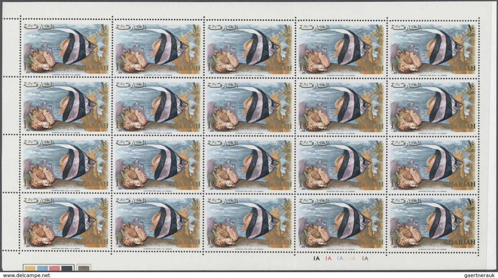 Thematik: Tiere-Fische / Animals-fishes: 1966, Schardscha / Sharjah, Fishes, 1np. To 10r., Complete - Poissons