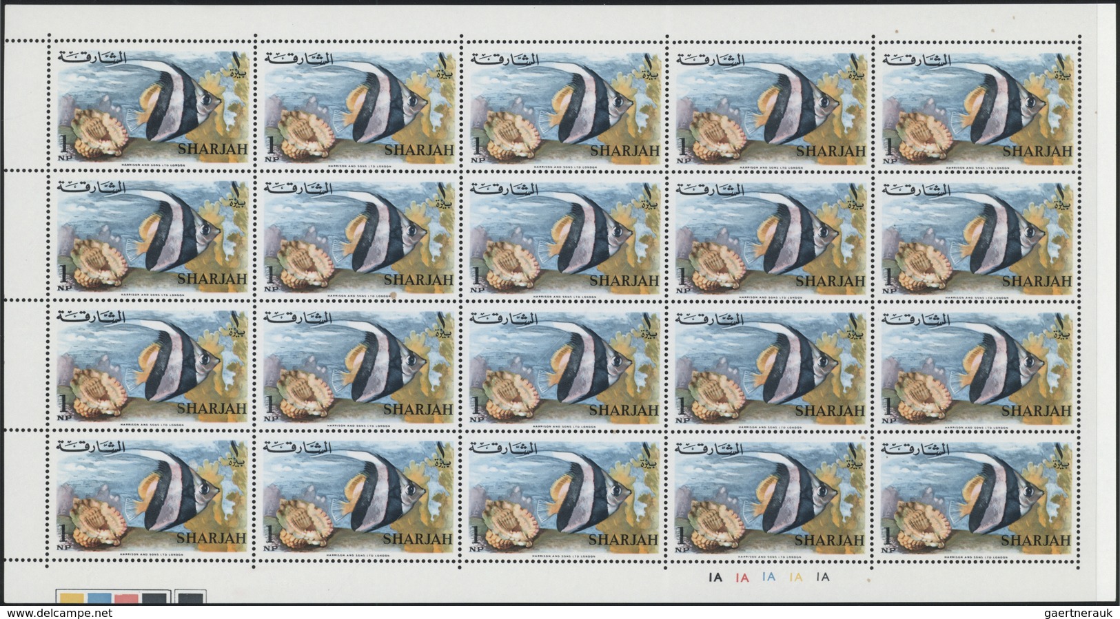 Thematik: Tiere-Fische / Animals-fishes: 1966, Schardscha / Sharjah, Fishes, 1np. To 10r., Complete - Poissons
