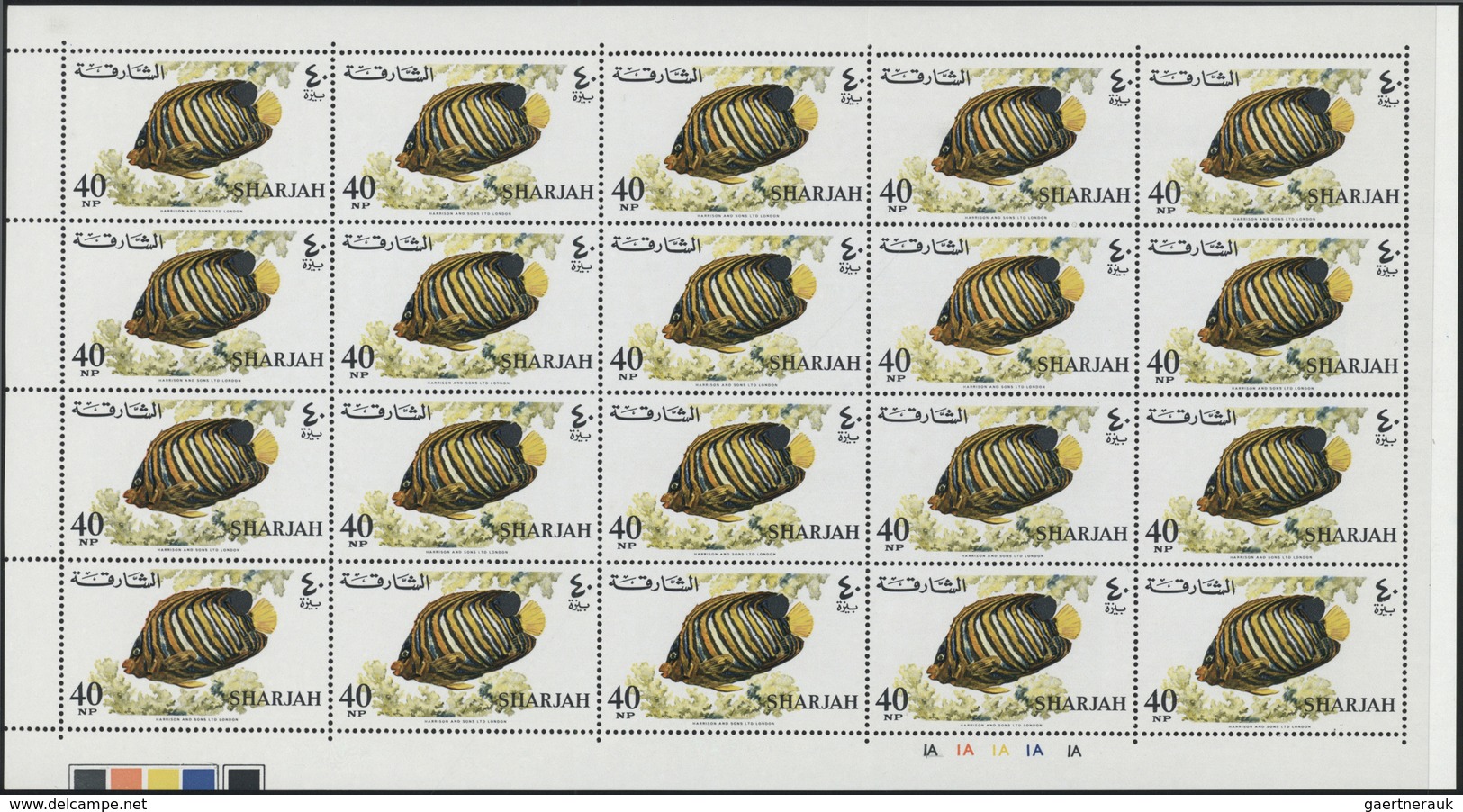 Thematik: Tiere-Fische / Animals-fishes: 1966, Schardscha / Sharjah, Fishes, 1np. To 10r., Complete - Poissons