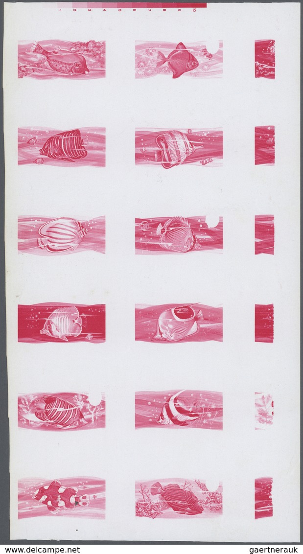 Thematik: Tiere-Fische / animals-fishes: 1974, Penrhyn, FISHES OF THE PACIFIC - 8 items; collective,