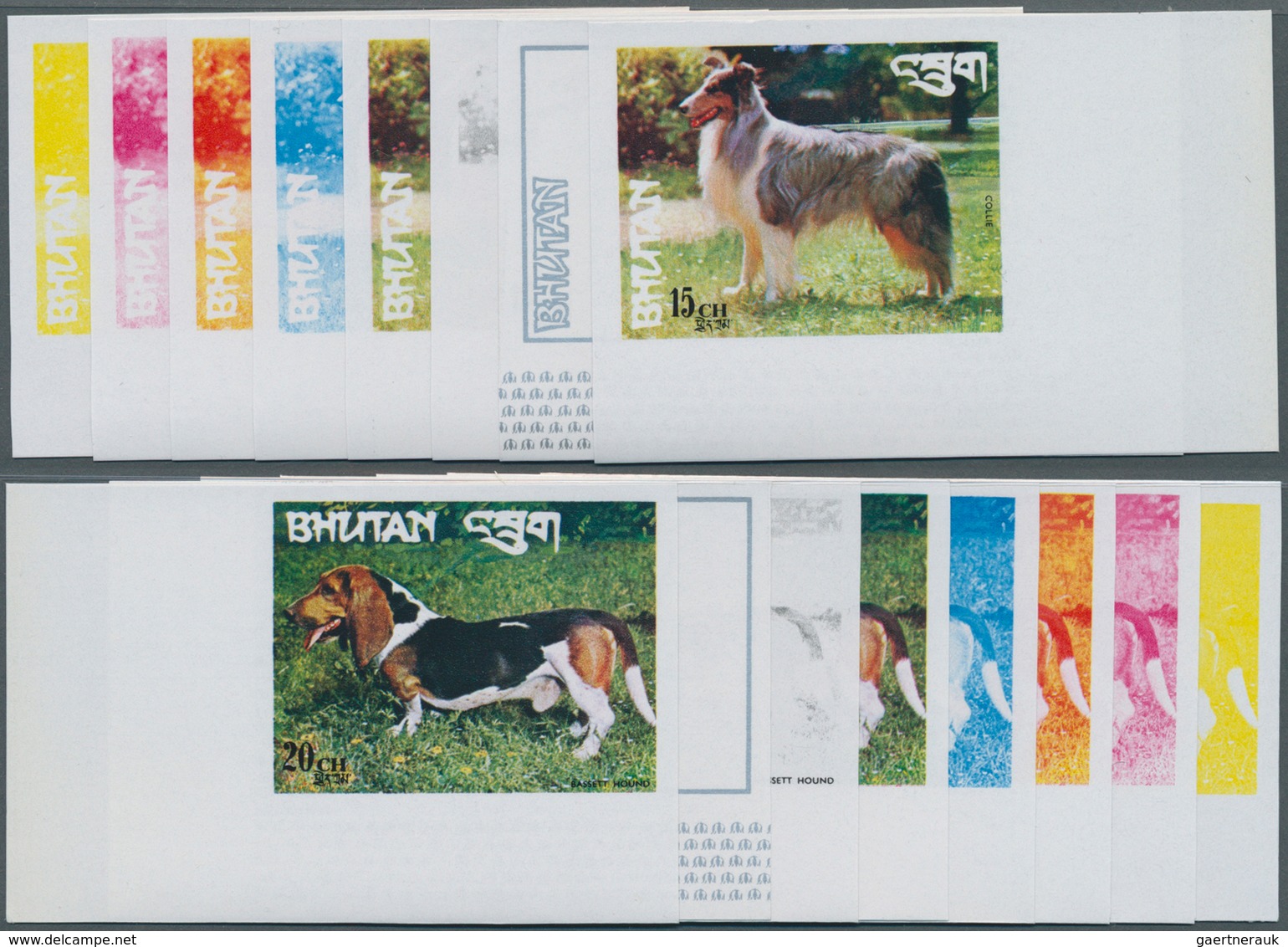 Thematik: Tiere-Hunde / Animals-dogs: 1973, BHUTAN: Dogs Of The World Complete Set Of Eight Values E - Chiens