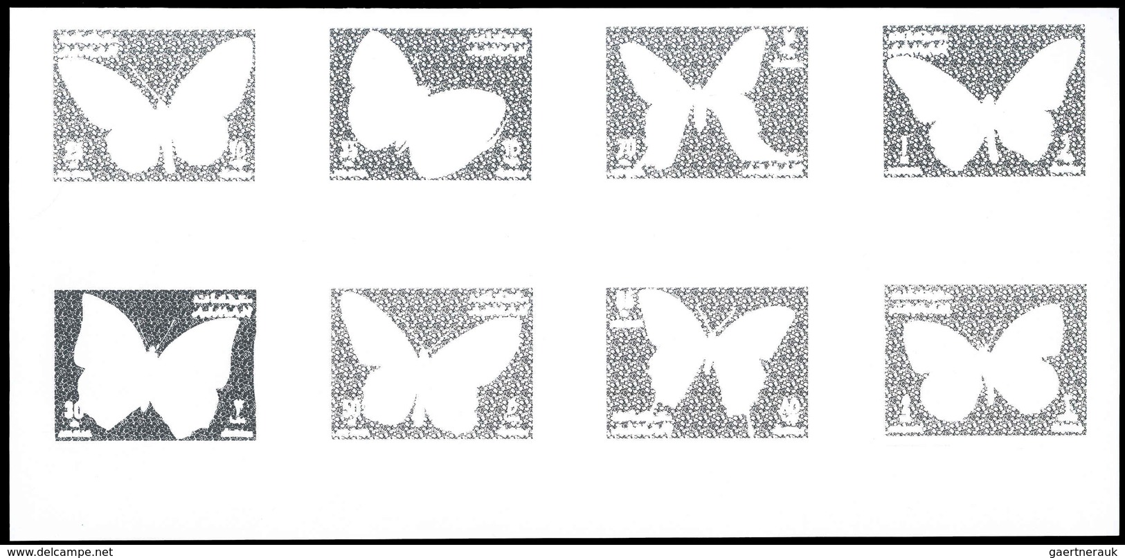 Thematik: Tiere-Schmetterlinge / Animals-butterflies: 1971, Adschman/Ajman: BUTTERFLIES - 9 Items; C - Papillons