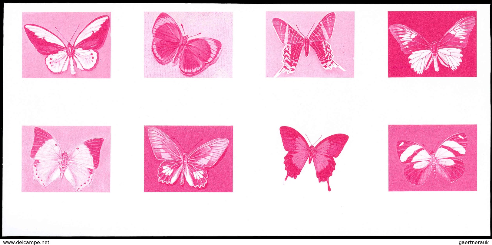 Thematik: Tiere-Schmetterlinge / animals-butterflies: 1971, Adschman/Ajman: BUTTERFLIES - 9 items; c