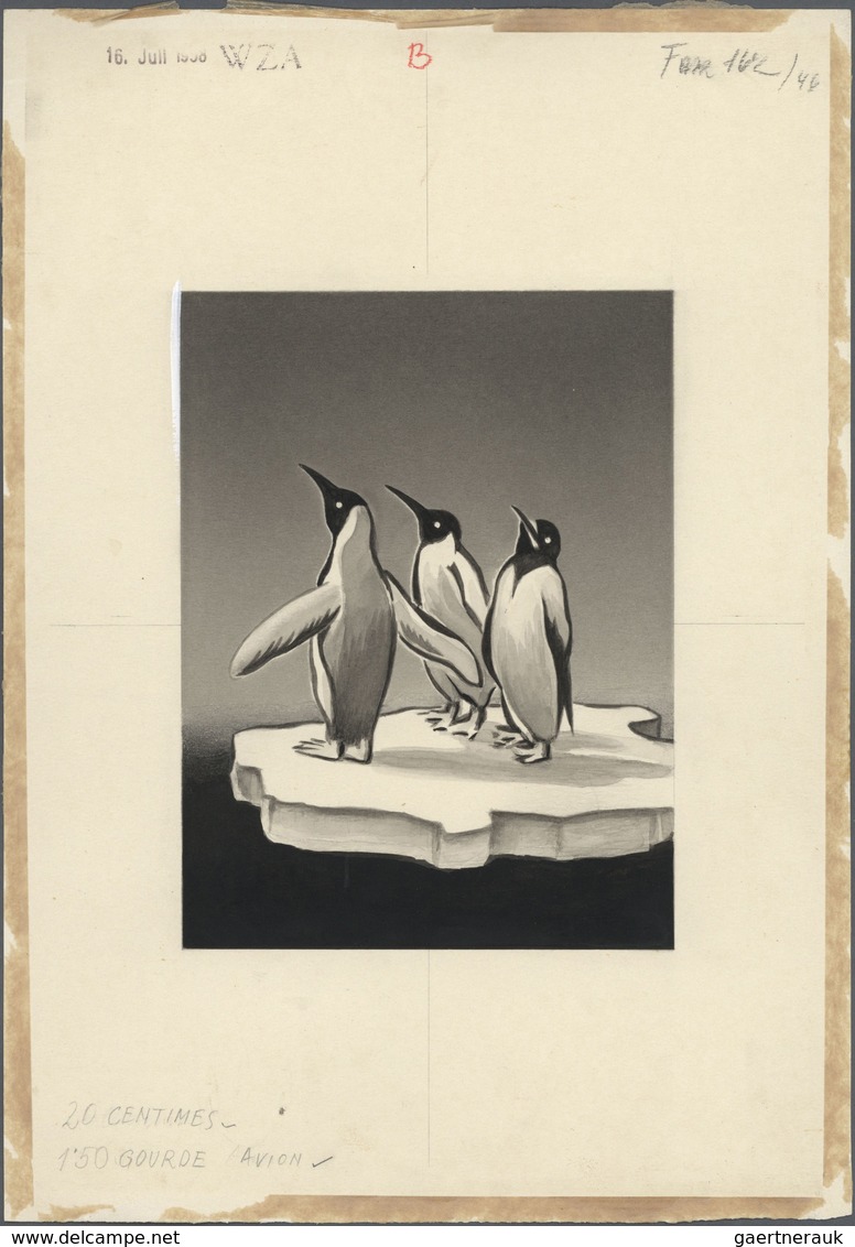 Thematik: Tiere-Vögel / Animals-birds: 1958, Haiti. Artist's Drawing For The 20c Postage Value And 1 - Autres & Non Classés