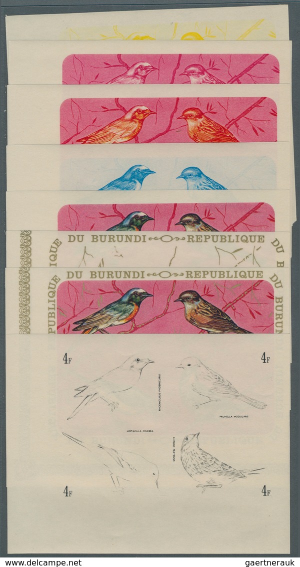 Thematik: Tiere-Vögel / Animals-birds: 1970, Burundi, Phoenicurus Phoenicurus, Prunella Modularis, M - Autres & Non Classés