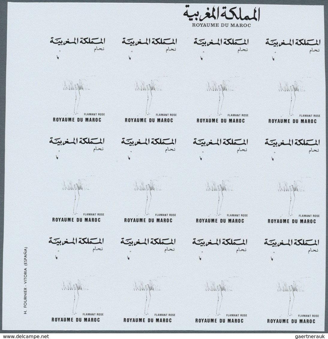 Thematik: Tiere-Vögel / animals-birds: 1988, MAROKKO: Birds set of two values 3.60dh. 'Phoenicopteru