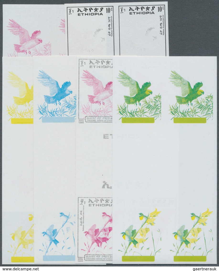 Thematik: Tiere-Vögel / Animals-birds: 1989, ENDEMIC BIRDS OF ETHIOPIA - 12 Items; Collective, Progr - Sonstige & Ohne Zuordnung
