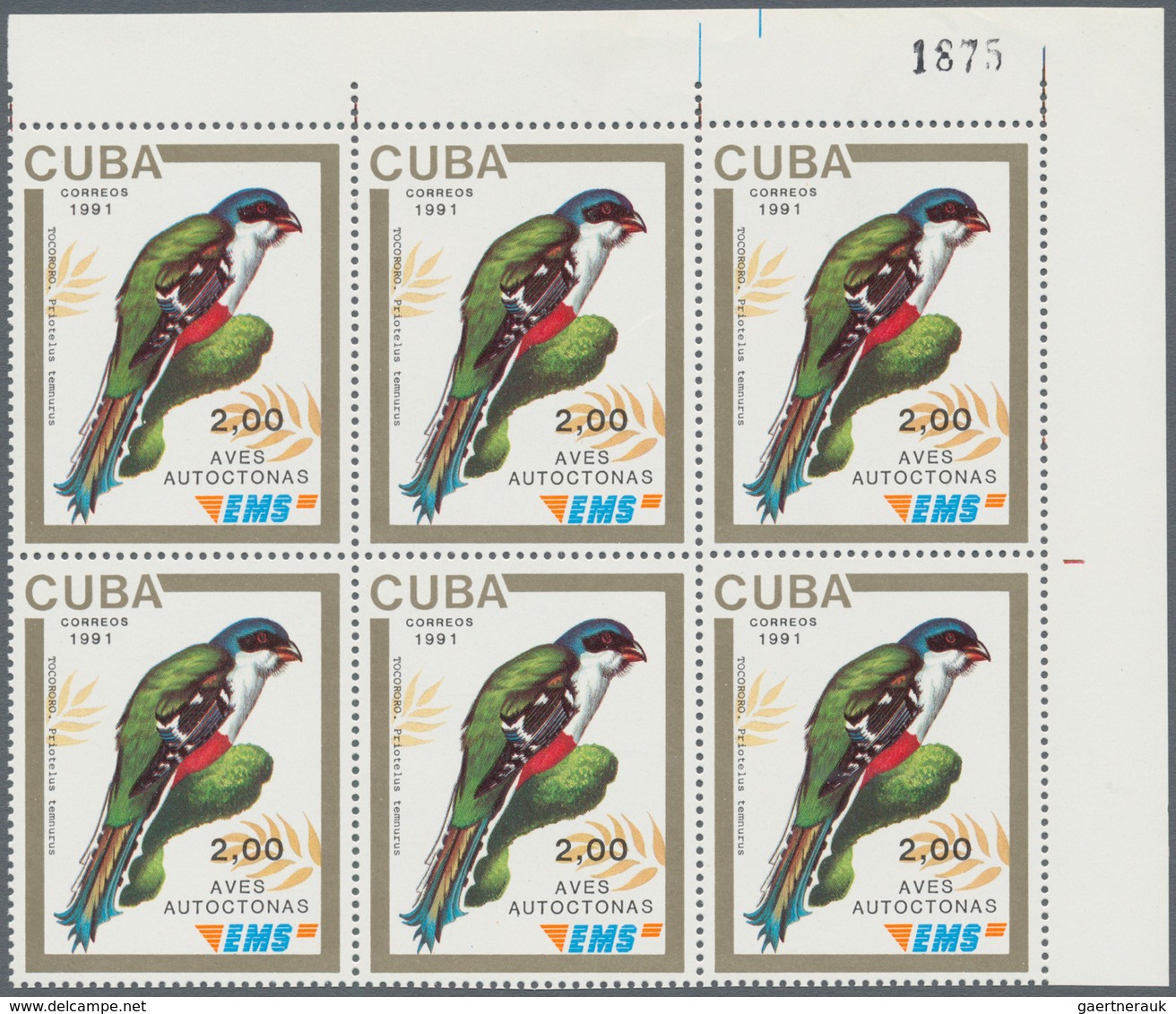 Thematik: Tiere-Vögel / Animals-birds: 1991, CUBA: Complete EMS Stamp Set Of Seven 0.45p. To 16.45p. - Sonstige & Ohne Zuordnung