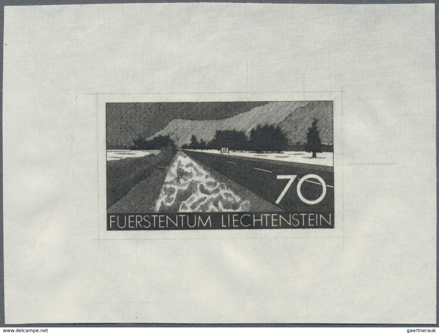 Thematik: Verkehr / Traffic: 1971, Liechtenstein. Set Of 4 Die Proofs (intaglio Engraving) Each Show - Autres & Non Classés