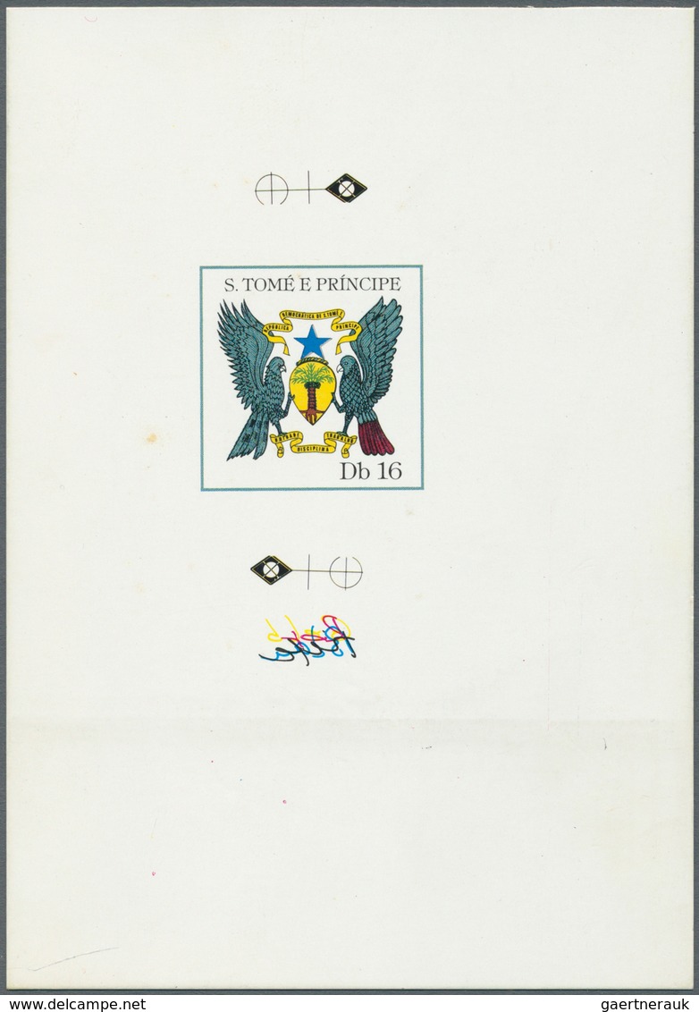 Thematik: Wappen / Emblems: 1988, SAO TOME E PRINCIPE: Coat Of Arms Of Sao Tome E Principe In Nine D - Autres & Non Classés