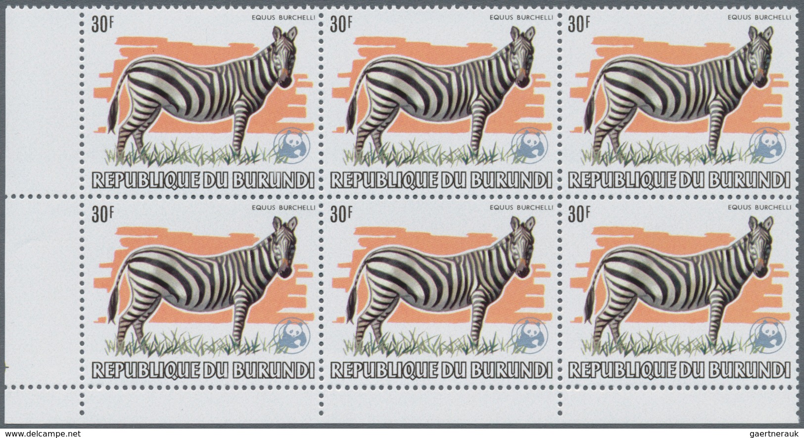 Thematik: WWF: 1983, BURUNDI: African Wildlife complete set of 13 from 2fr. to 85fr. (Lion, Giraffe,