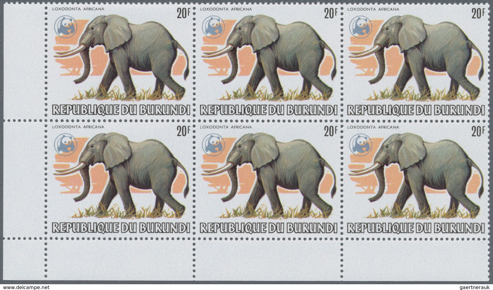 Thematik: WWF: 1983, BURUNDI: African Wildlife complete set of 13 from 2fr. to 85fr. (Lion, Giraffe,