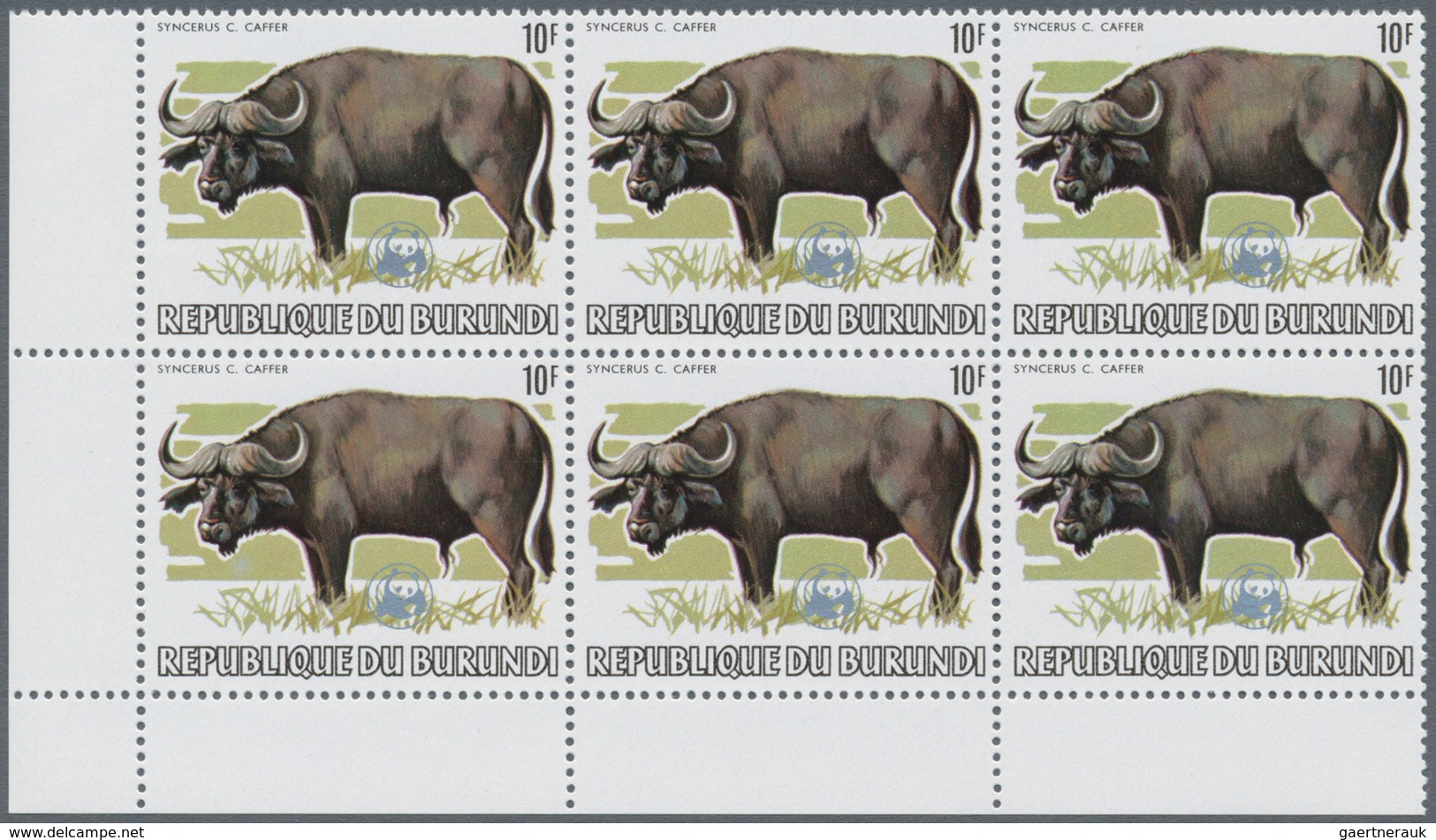 Thematik: WWF: 1983, BURUNDI: African Wildlife complete set of 13 from 2fr. to 85fr. (Lion, Giraffe,