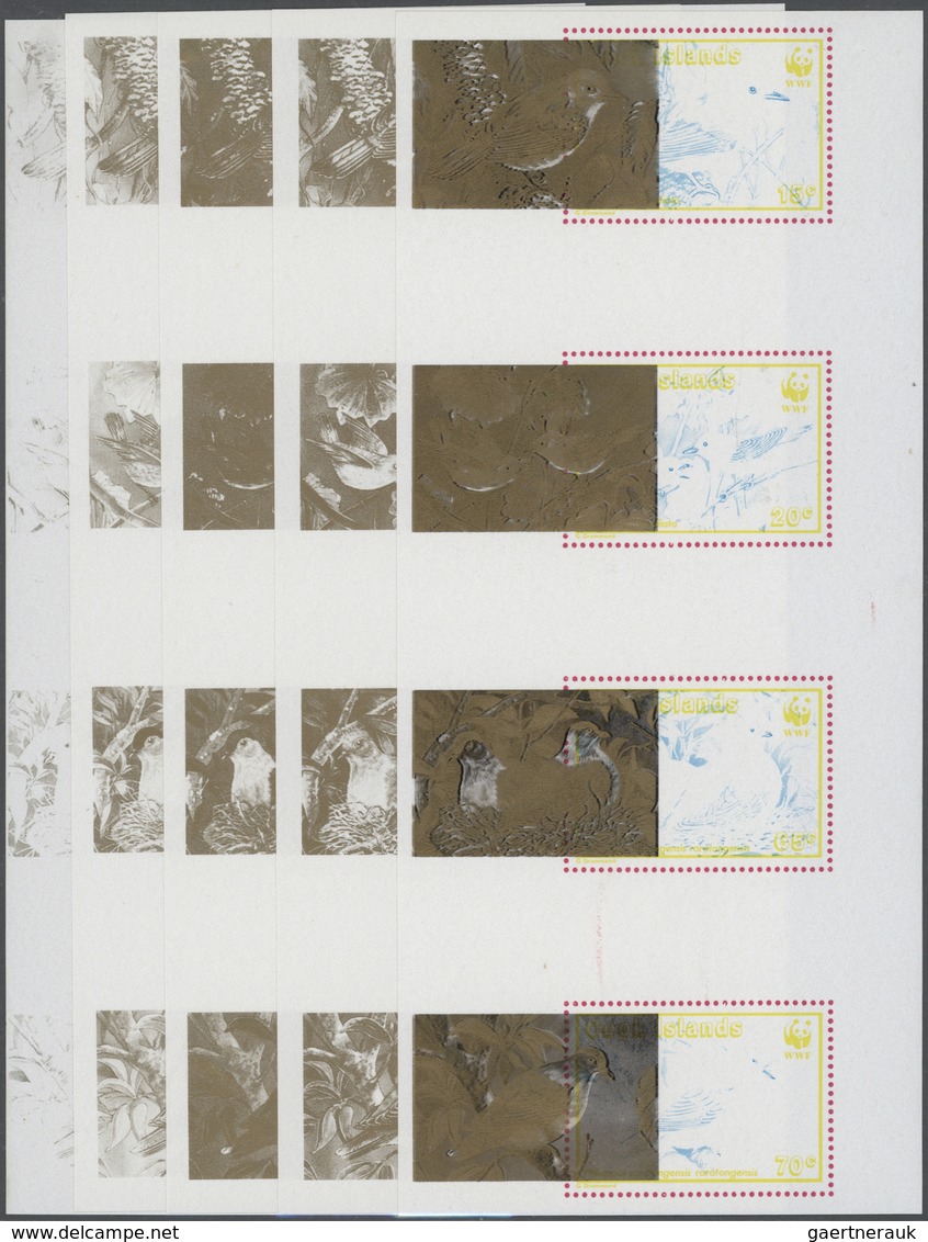 Thematik: WWF: 1989, Birds - 5 Items; Collective Single Die Proofs For The Set In Progressive Color - Sonstige & Ohne Zuordnung