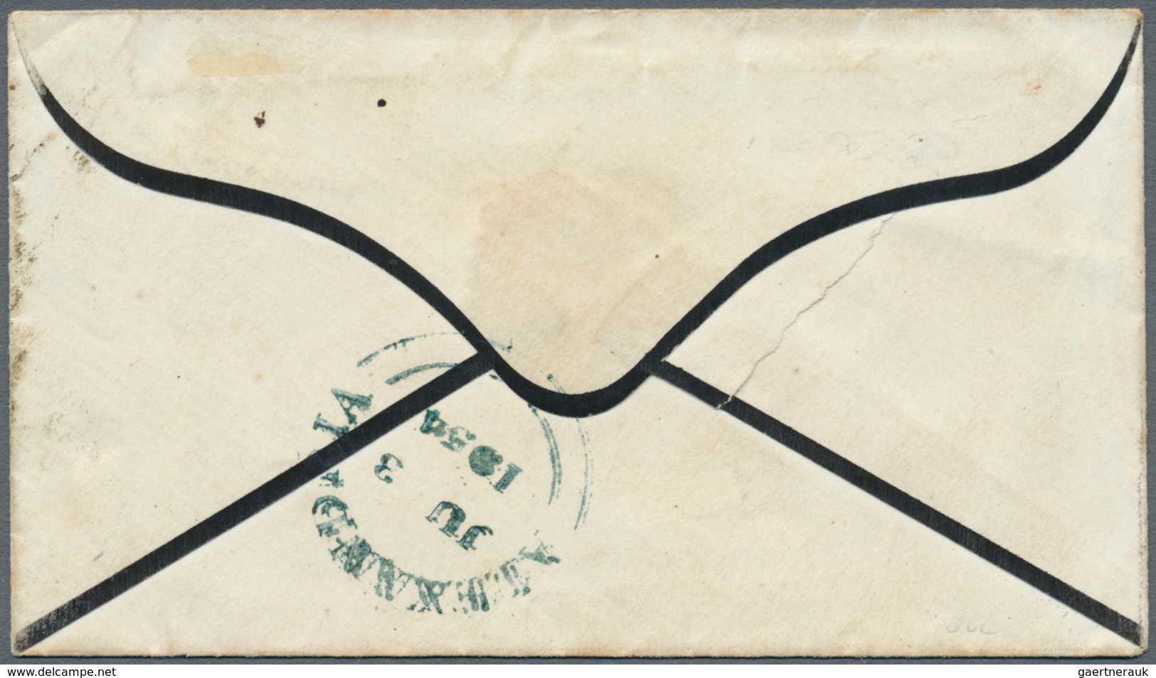 Ägypten: 1854, Folded Mourning Envelope From "GIBRALTAR 23/MAY/1854" Addressed To The "army In The E - Autres & Non Classés