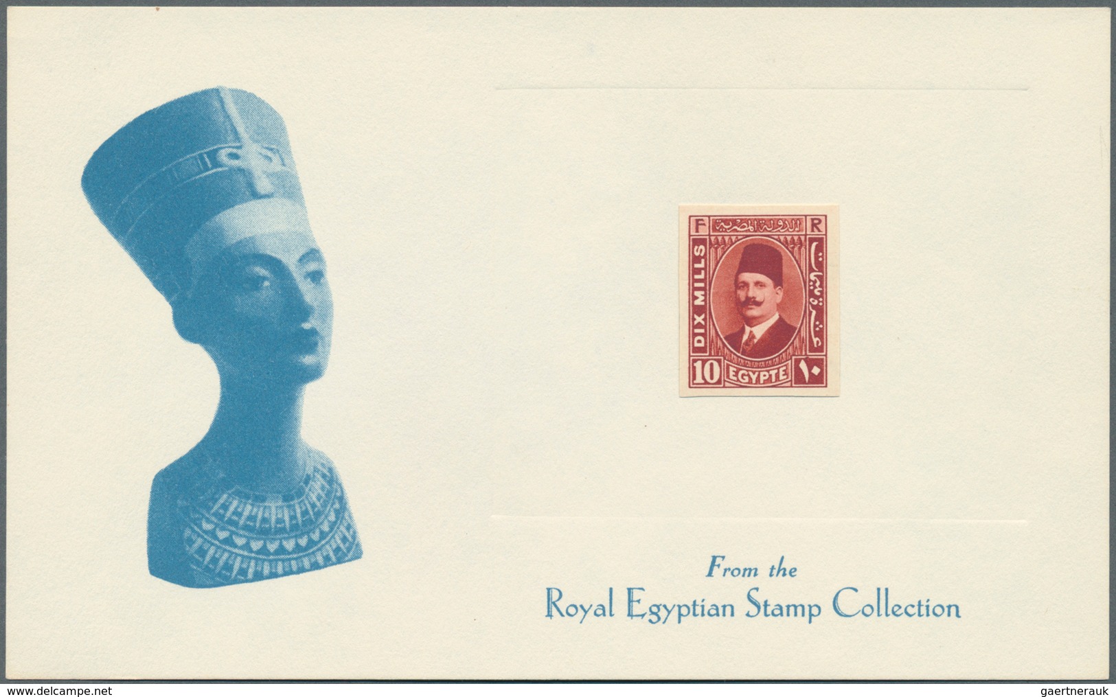 Ägypten: 1927-29 King Fouad 2nd Issue Three Special Stamps From The Royal Collection On Two Certific - Autres & Non Classés