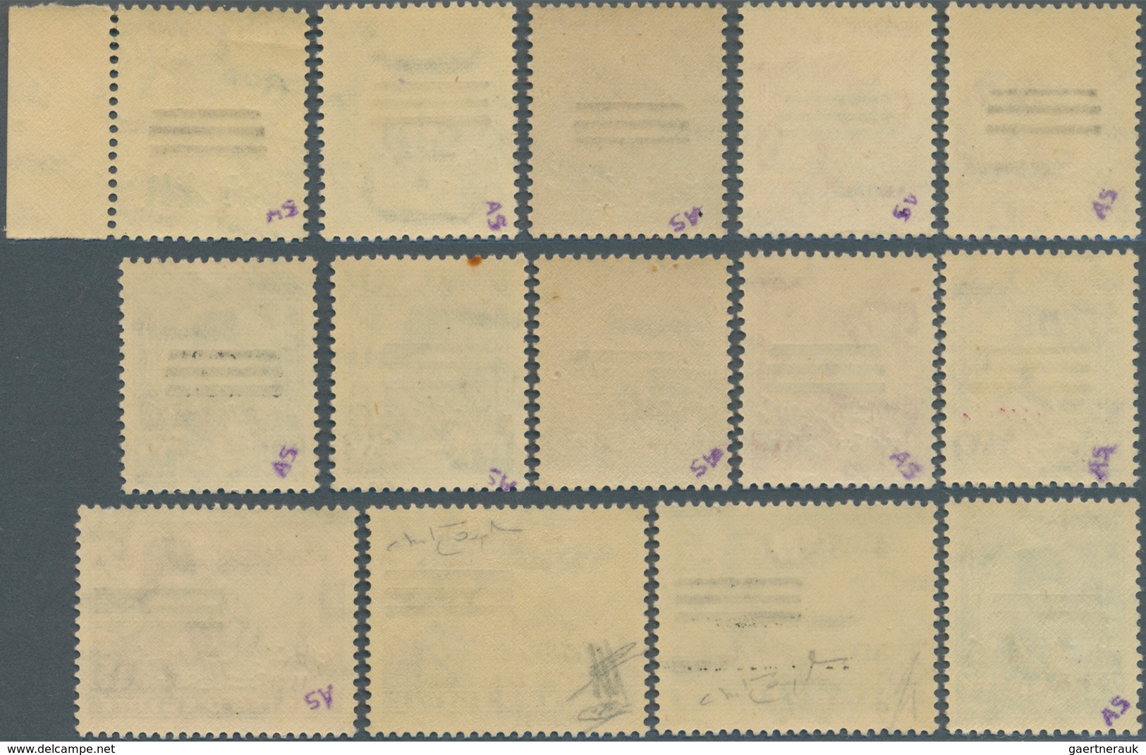 Ägypten: 1953 'King Of Egypt & Sudan' Complete Set Of 19 (incl. 30m. Ovpt. In Blue And Black, Resp.) - Sonstige & Ohne Zuordnung