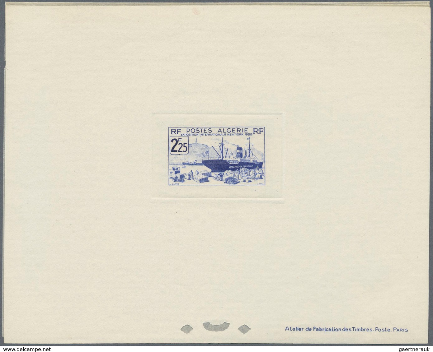 Algerien: 1939, World Exposition New York With American Freighter 'Extavia' In The Harbour Of Algier - Lettres & Documents