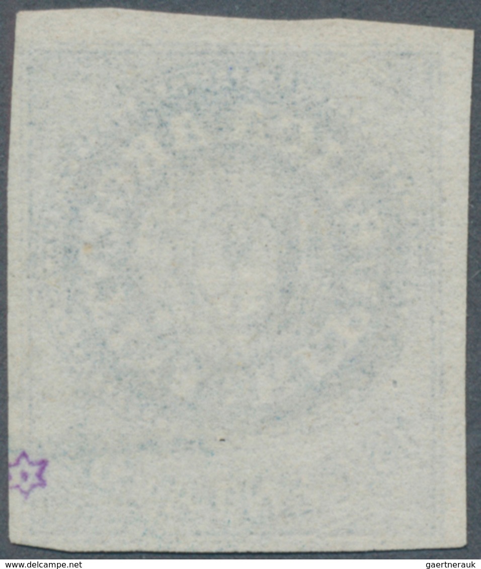 Argentinien: 1862 15c. Blue, With Accent, Used And Cancelled By Biconcave "CORREOS DEL ROSARIO" H/s - Other & Unclassified