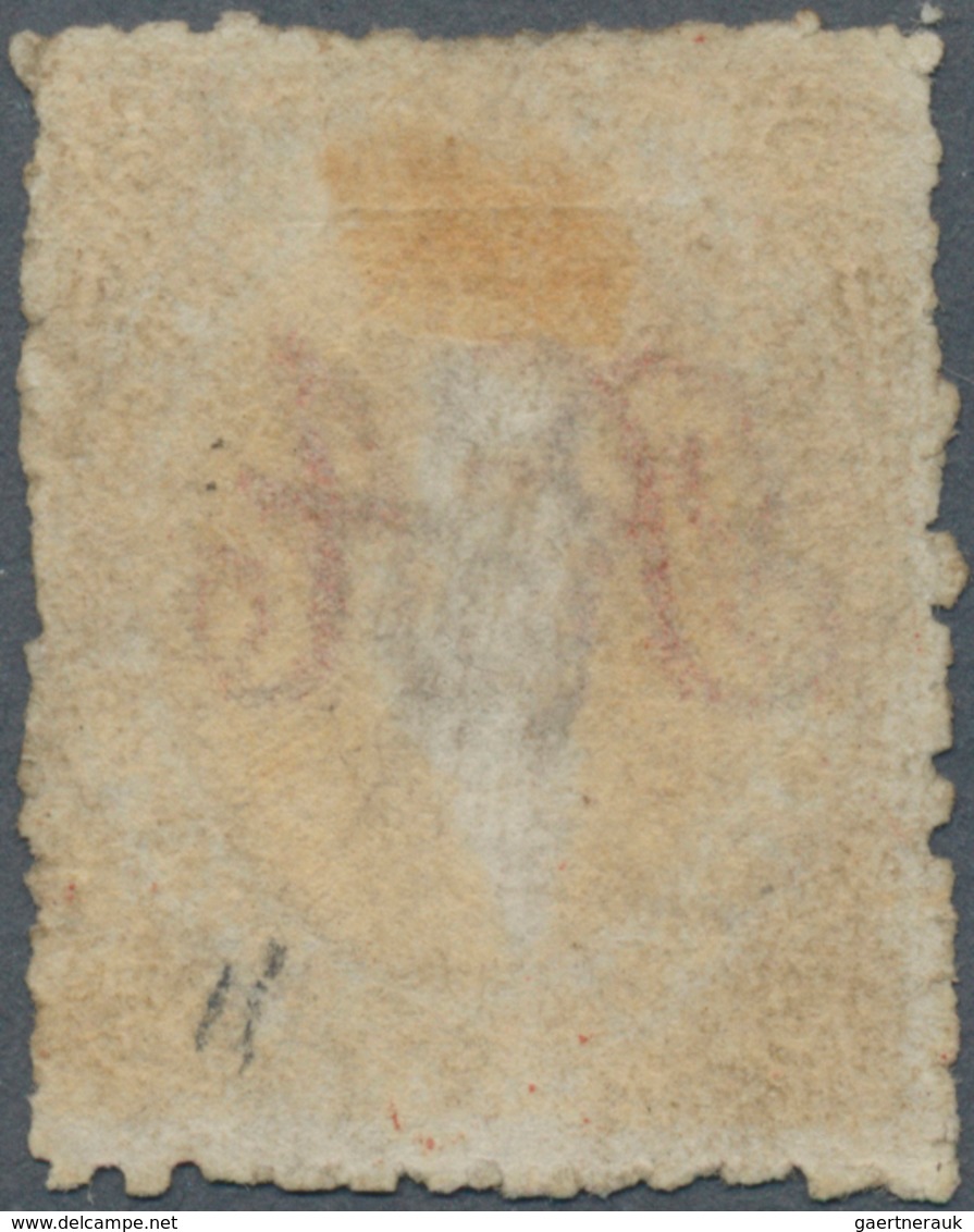 Argentinien: 1864 Rivadavia 5c. Rose-carmine, Wmk "RA", Perf 11½, Printed ON PARCHMENT PAPER (papel - Autres & Non Classés