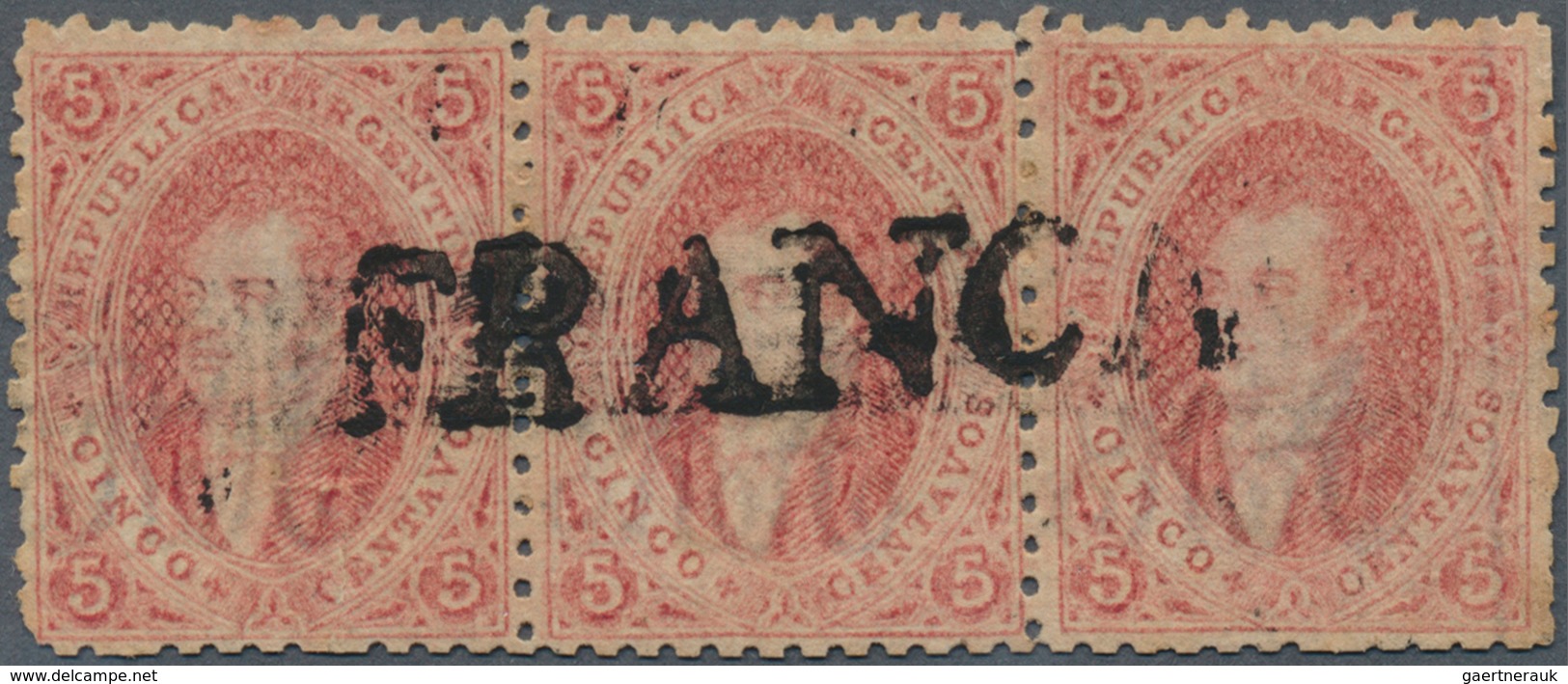 Argentinien: 1864 Rivadavia 5c. Brownish Red, Sharp Impression, With Wmk "RA" And Perforated 11½, Ho - Autres & Non Classés
