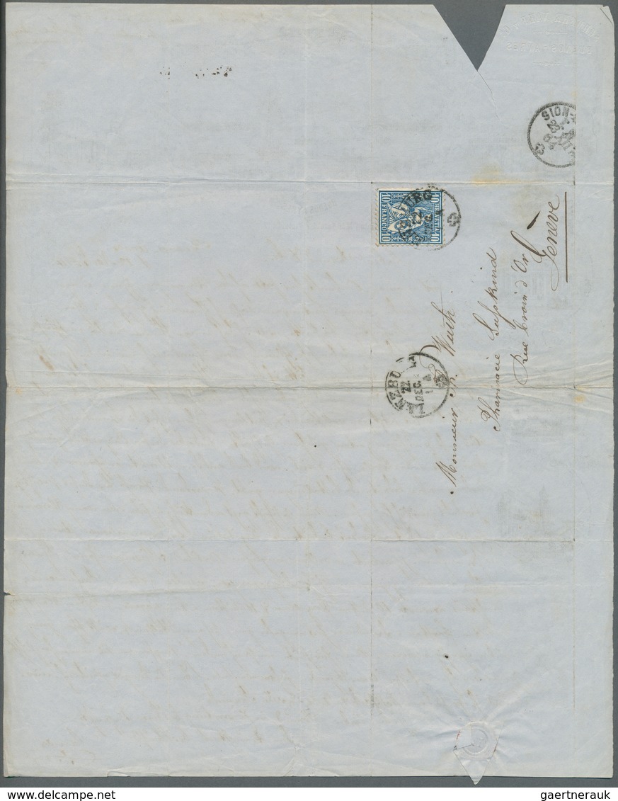 Argentinien: 1864 Illustrated Letter From Schwehr, Naef Y Ca., Buenos Aires Depicting Six Lithograph - Autres & Non Classés