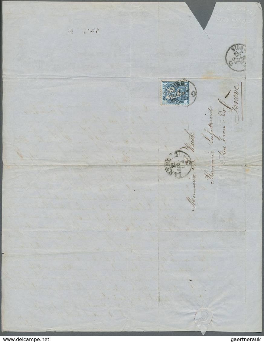 Argentinien: 1864 Illustrated Letter From Schwehr, Naef Y Ca., Buenos Aires Depicting Six Lithograph - Sonstige & Ohne Zuordnung