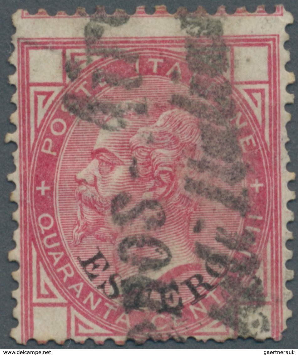 Argentinien - Stempel: 1874, Italy Post Offices Abroad: 40 C Rose, Used With Large Part Of Manuscrip - Autres & Non Classés