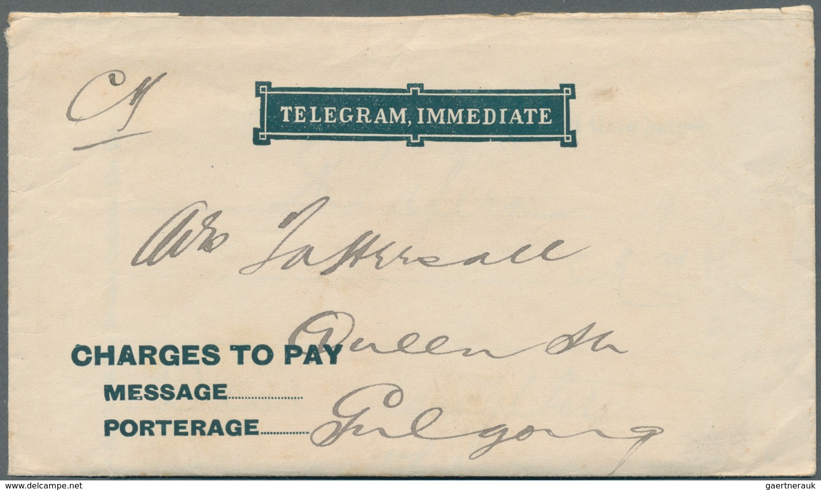 Neusüdwales: 1904/1917, Group With 3 Preprinted Telegram Envelopes: One With Red Printing And Telegr - Lettres & Documents