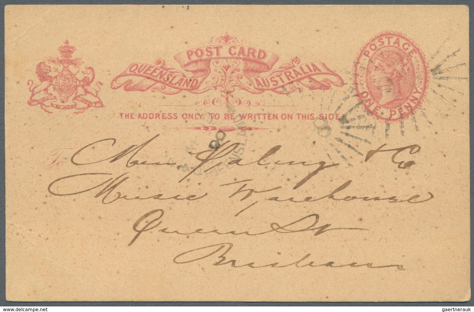 Queensland - Ganzsachen: 1893/1895, 4 Postal Stationery Cards, Used To Germany, Etc. - Lettres & Documents