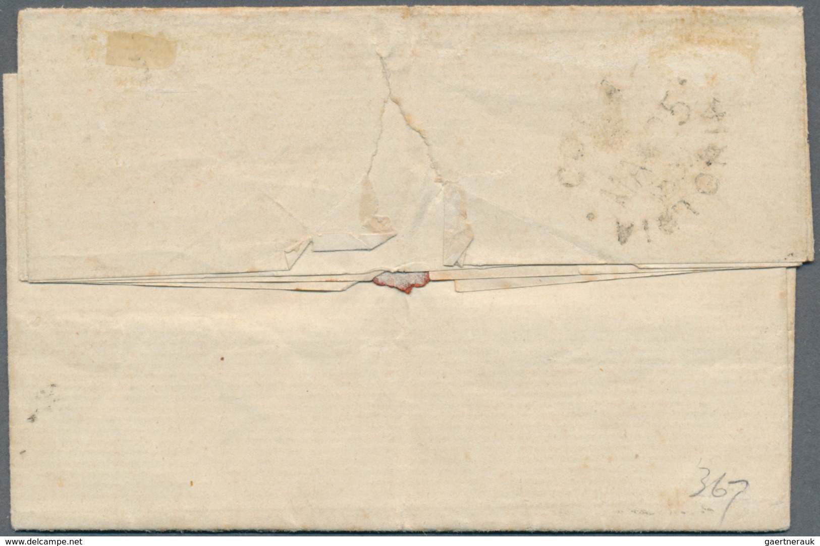 Victoria: 1850-53, Ham Printing From Third State Of Dies, 1d Dull Orange-vermilion Tied By Rare Barr - Lettres & Documents