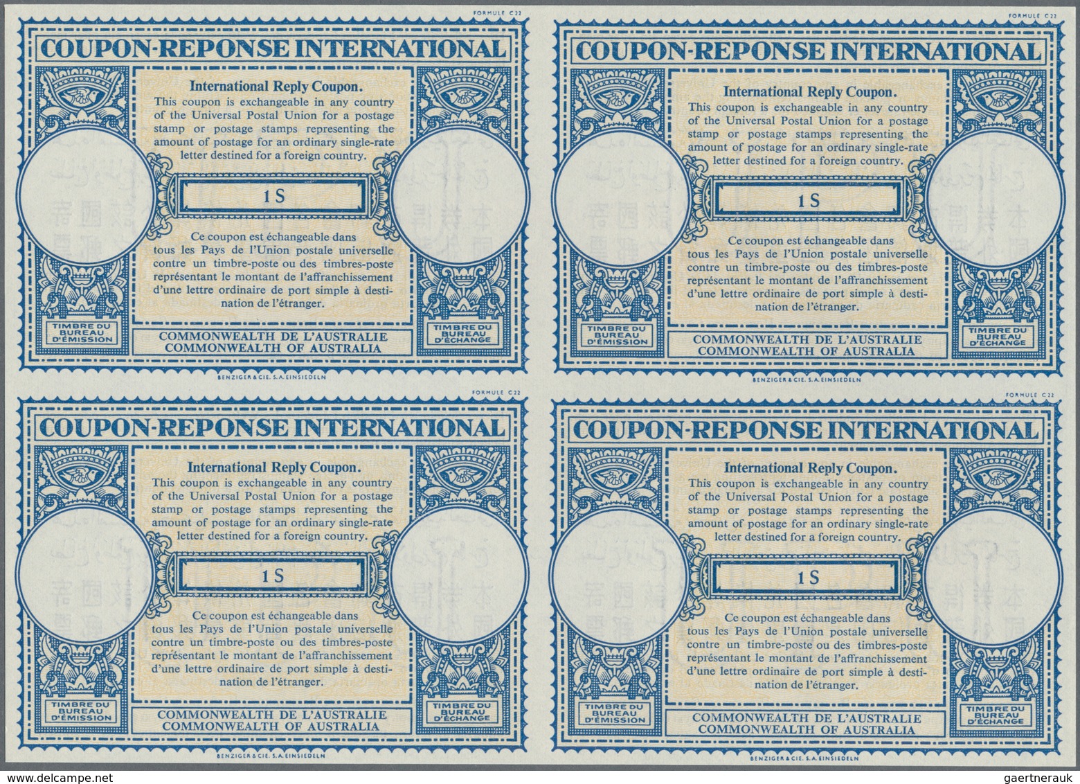 Australien - Ganzsachen: 1948/1953. Lot Of 2 Different Intl. Reply Coupons (London Type) Each In An - Entiers Postaux