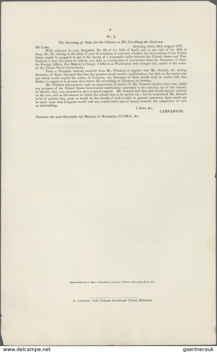 Australien - Besonderheiten: 1878, Report Of The Proceedings Of The Conference Respecting The Duplic - Sonstige & Ohne Zuordnung