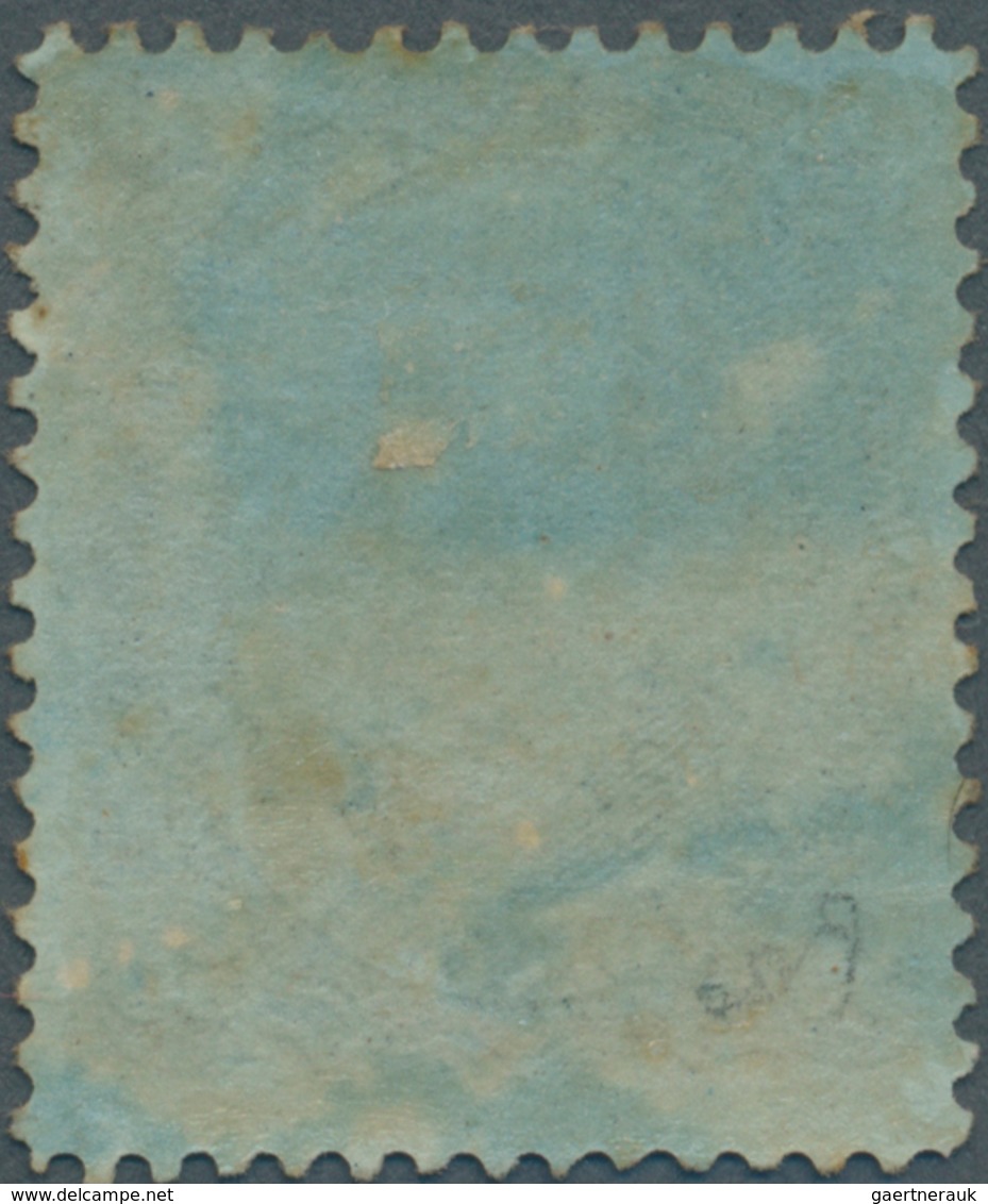 Brasilien: 1866, Dom Pedro 50c. Blue "Papel Azulado - Chapa Quebrada", Fresh Colour, Well Perforated - Ungebraucht